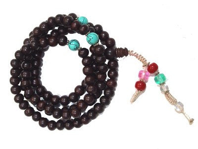 Rosewood and Turquoise Mala