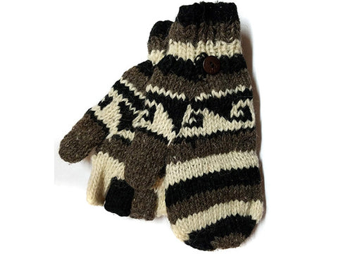 Wave Hand-Knitted Tibetan Glove Mitten