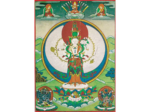 1000 Armed Avalokiteshvara Folding Thangka