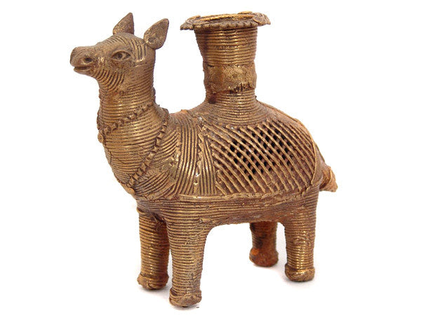 Camel Brass Candle Holder