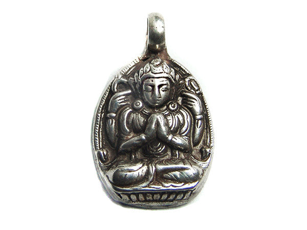 Avalokiteshvara Silver Pendant