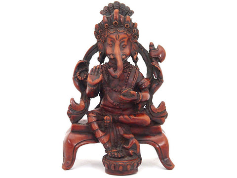 Ganesh on Throne Statue