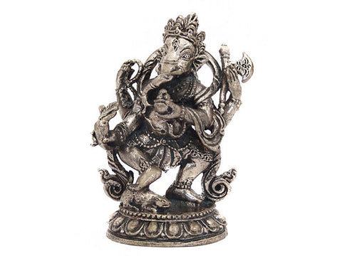 Ganesh Stepping on Rat Statue