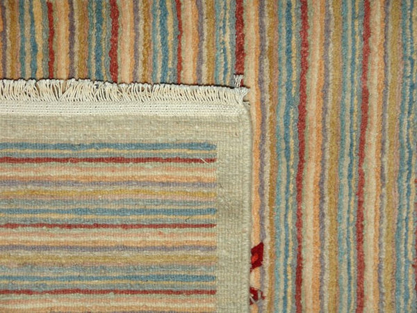 Red Striped Tibetan Lotus Meditation Rug