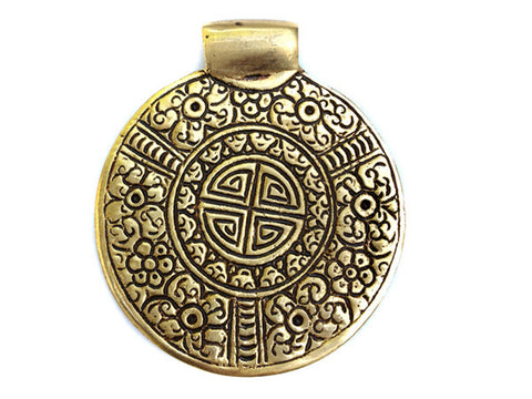 Floral Disc Naga Tribal Pendant