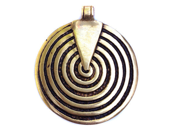 Spiral Disc Naga Tribal Pendant