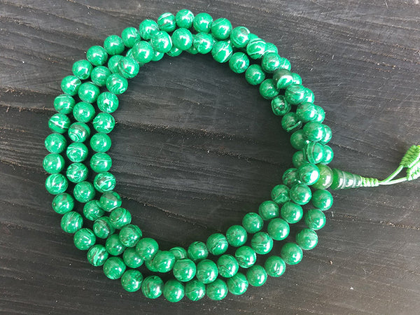 Malachite Prayer Beads Mala