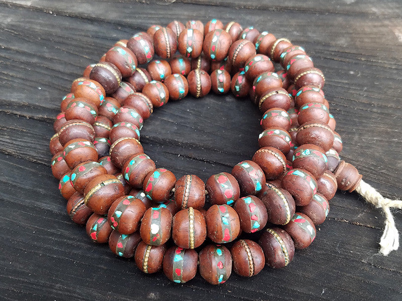Inlaid Bodhi Seed Prayer Beads Mala – Potala Tibetan Store