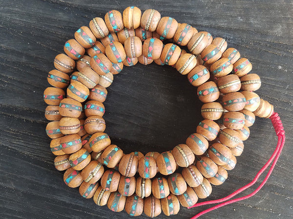 Inlaid Bodhi Seed Prayer Beads Mala