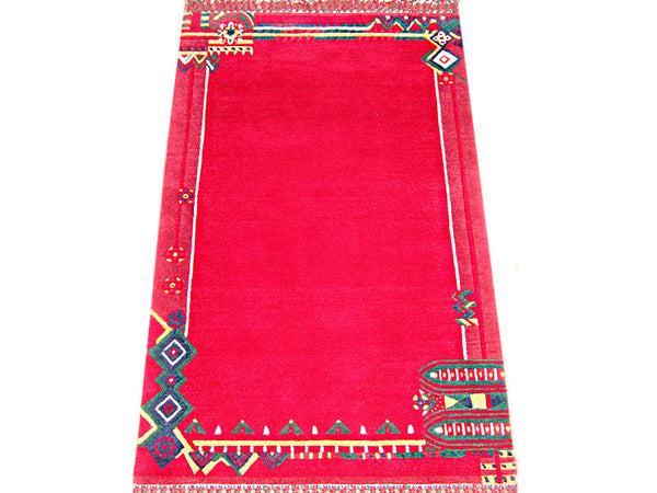 Amazing Red Tibetan Area Rug 3'X5'