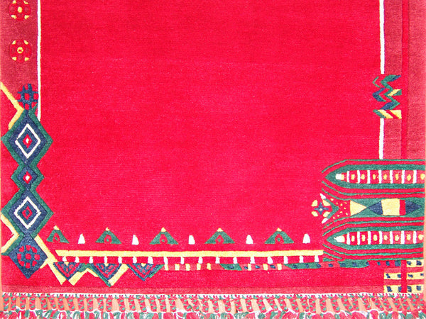 Amazing Red Tibetan Area Rug 3'X5'