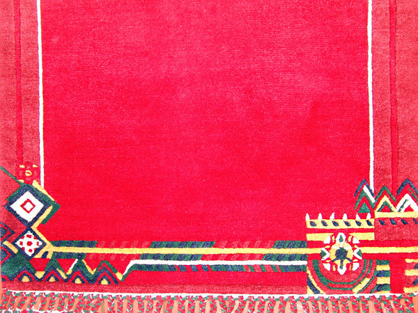 Amazing Red Tibetan Area Rug 3'X5'
