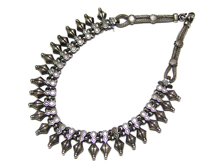 Indian Silver Rajasthani Choker Necklace