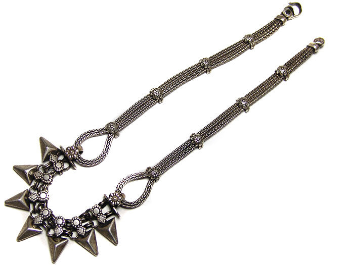 Rajasthani Silver Horn Necklace