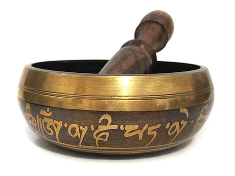 E Chakra Mandala Buddhas Singing Bowl 4.5"