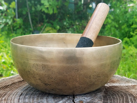 G Throat Chakra Old Tibetan Singing Bowl 