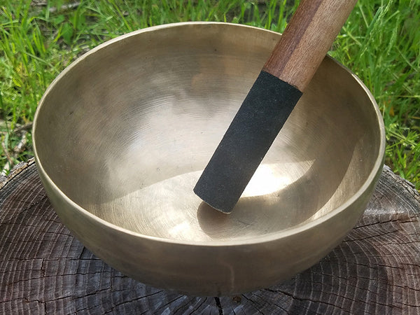 G Throat Chakra Old Tibetan Singing Bowl 7.25"