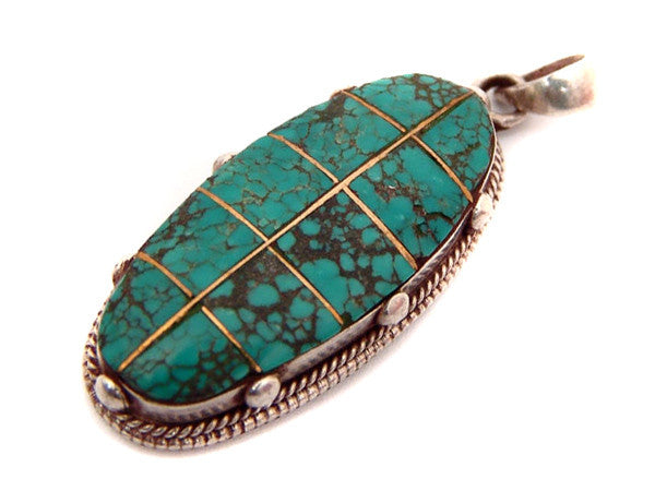 Turquoise Hung Mantra Pendant