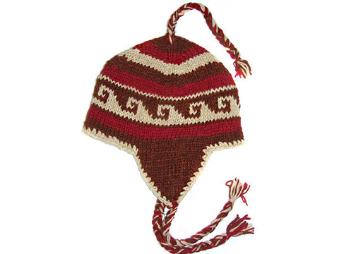 Ocean Wave Hand Knitted Tibetan Woolen Winter Hat