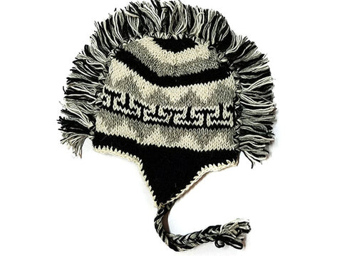 Sherpa Mohawk Tibetan Hand Knitted Woolen Winter Hat